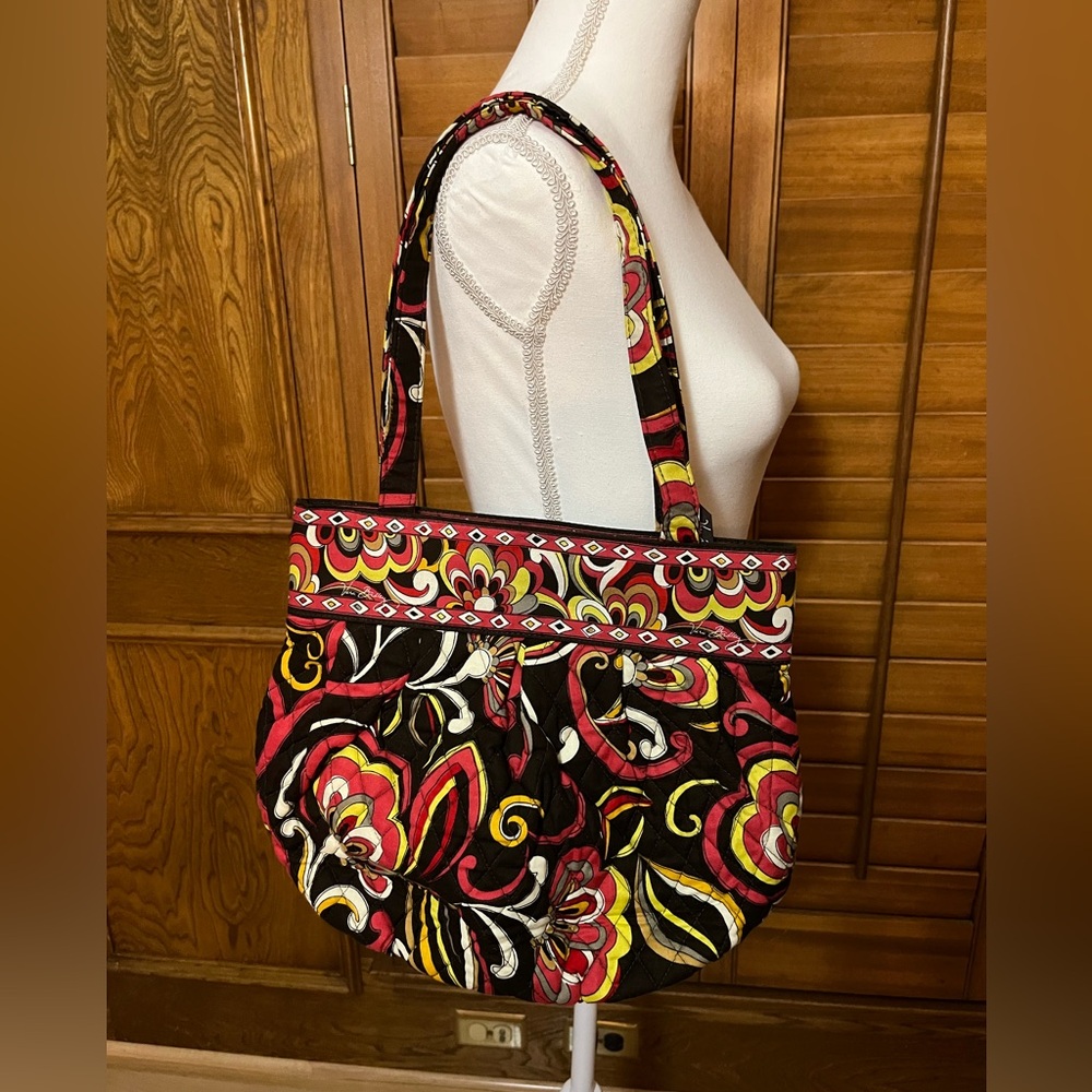 Vera Bradley Bag - Excellent Condition;  multi-color in brown, red & yellow.